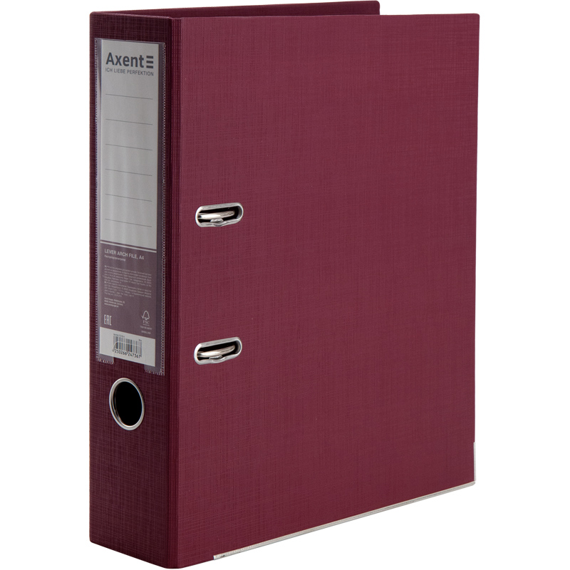 Папка-реєстратор Axent Prestige+ 1722-05C-A, двостороння, A4, 75 мм, зібрана, бордова